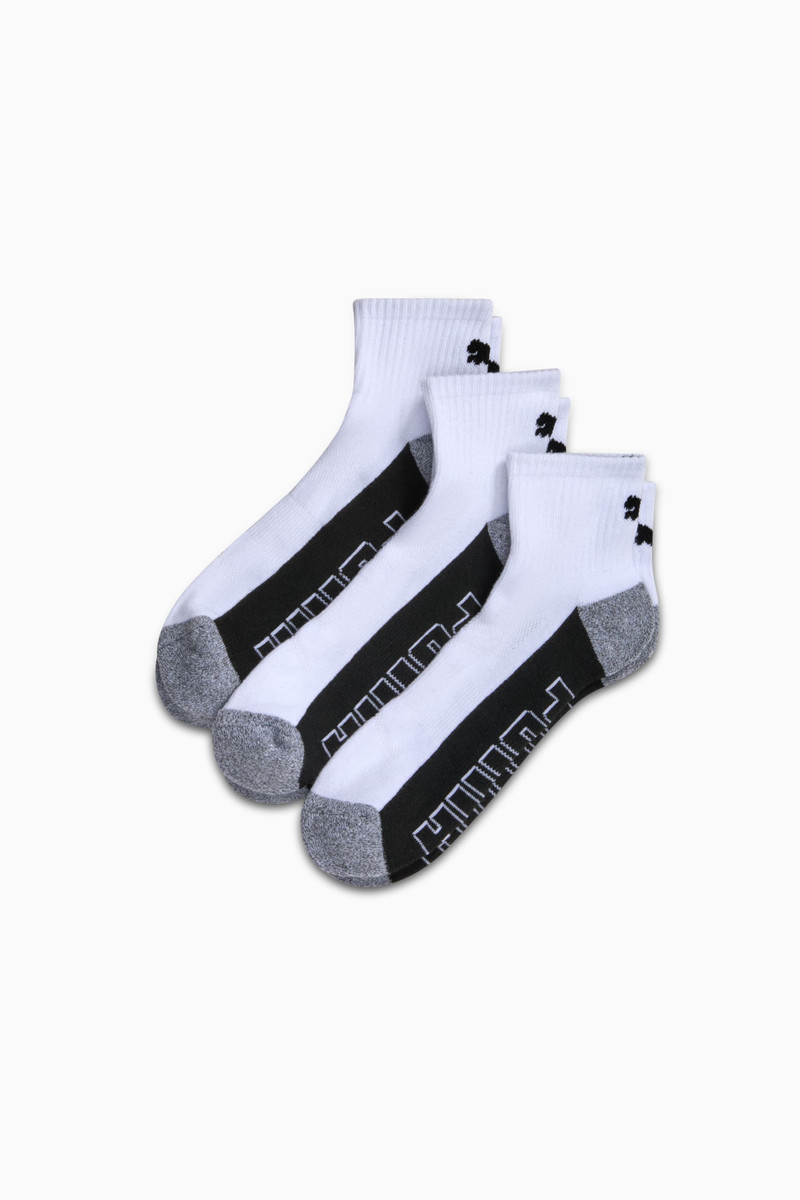 Men's Half-Terry Quarter-Length Crew Socks (3 Pairs) 1