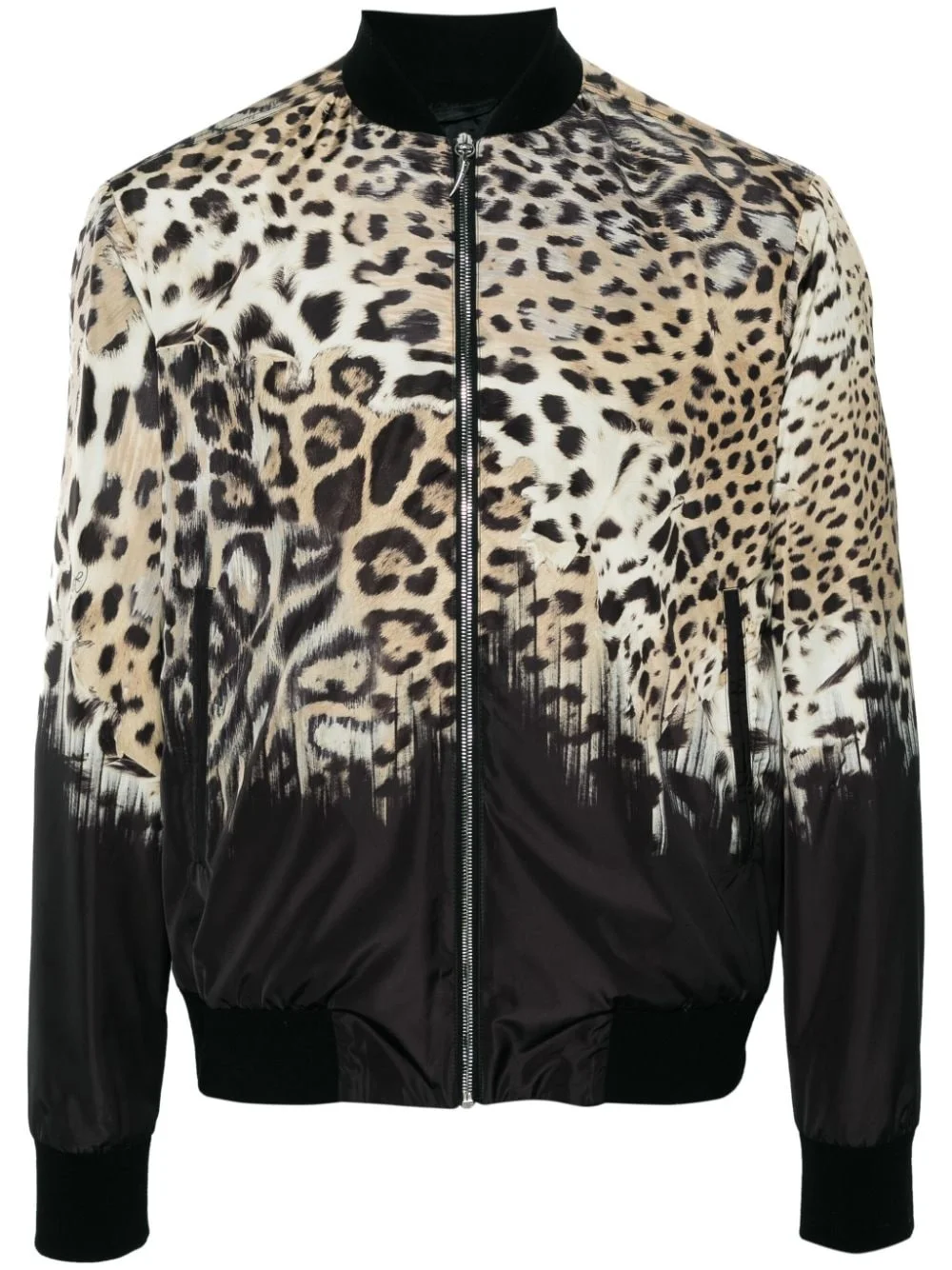 Tiger Tooth-detailed leopard-print bomber jacket - 1