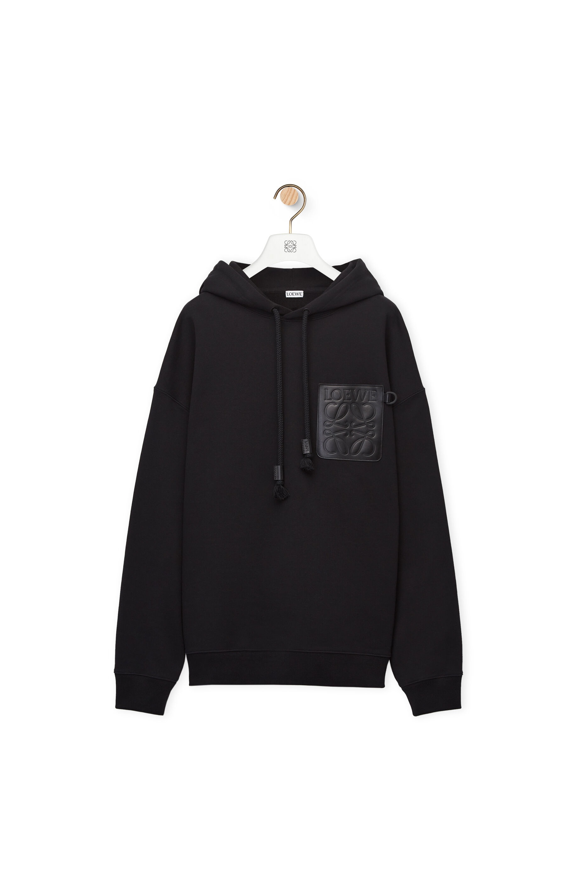 Anagram patch pocket hoodie in cotton - 1