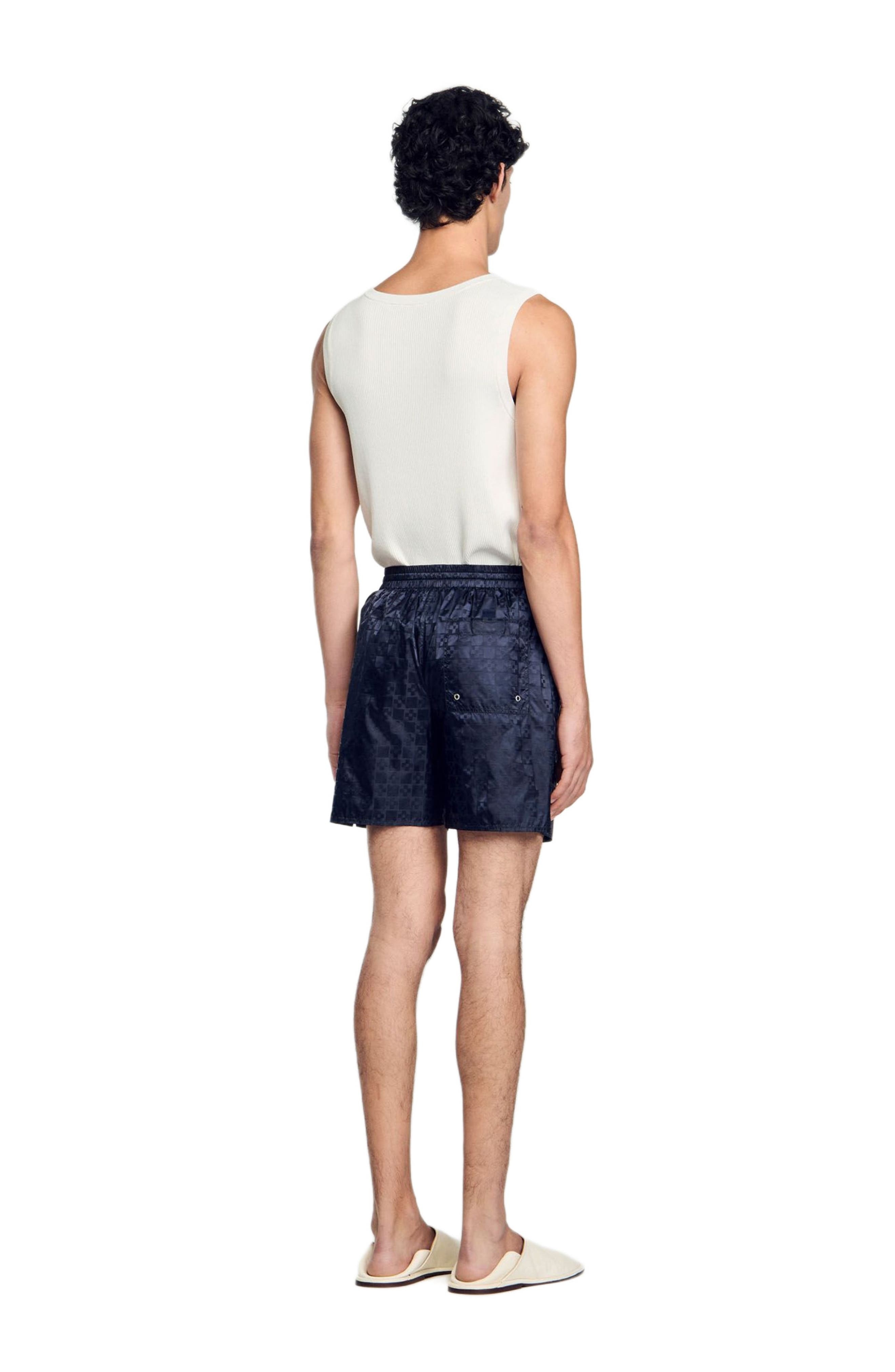SANDRO Squarecross swim shorts in Midnight Blue at Nordstrom - 2