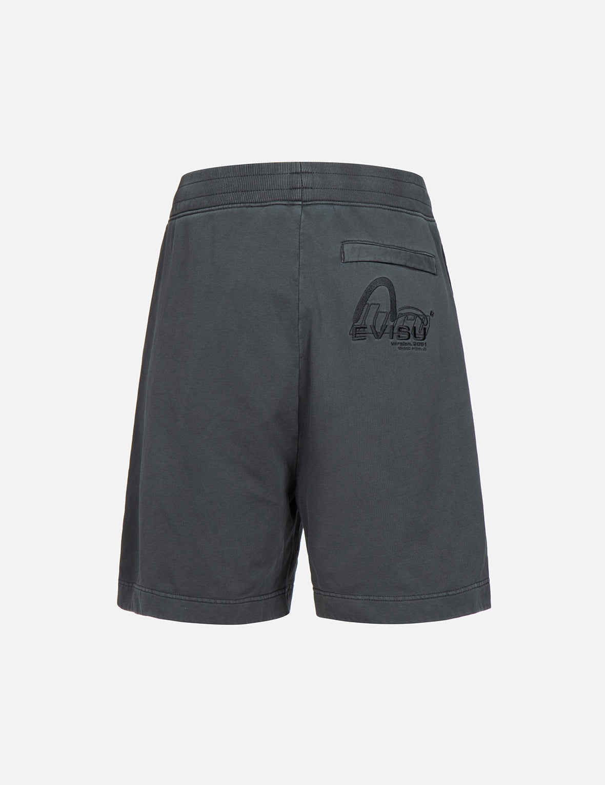 Seagull and Logo Embroidery Garment-dyed Sweat Shorts - 2