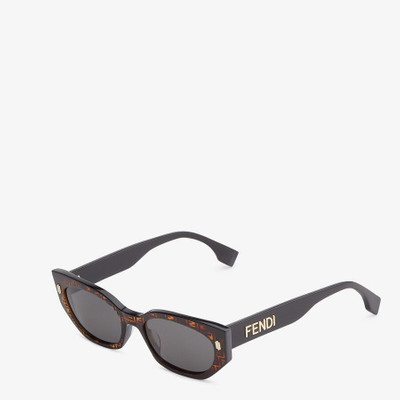 FENDI FF Havana and black acetate sunglasses outlook