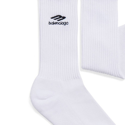 BALENCIAGA 3b Sports Icon Socks in White outlook