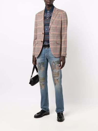 Etro plaid-check blazer outlook