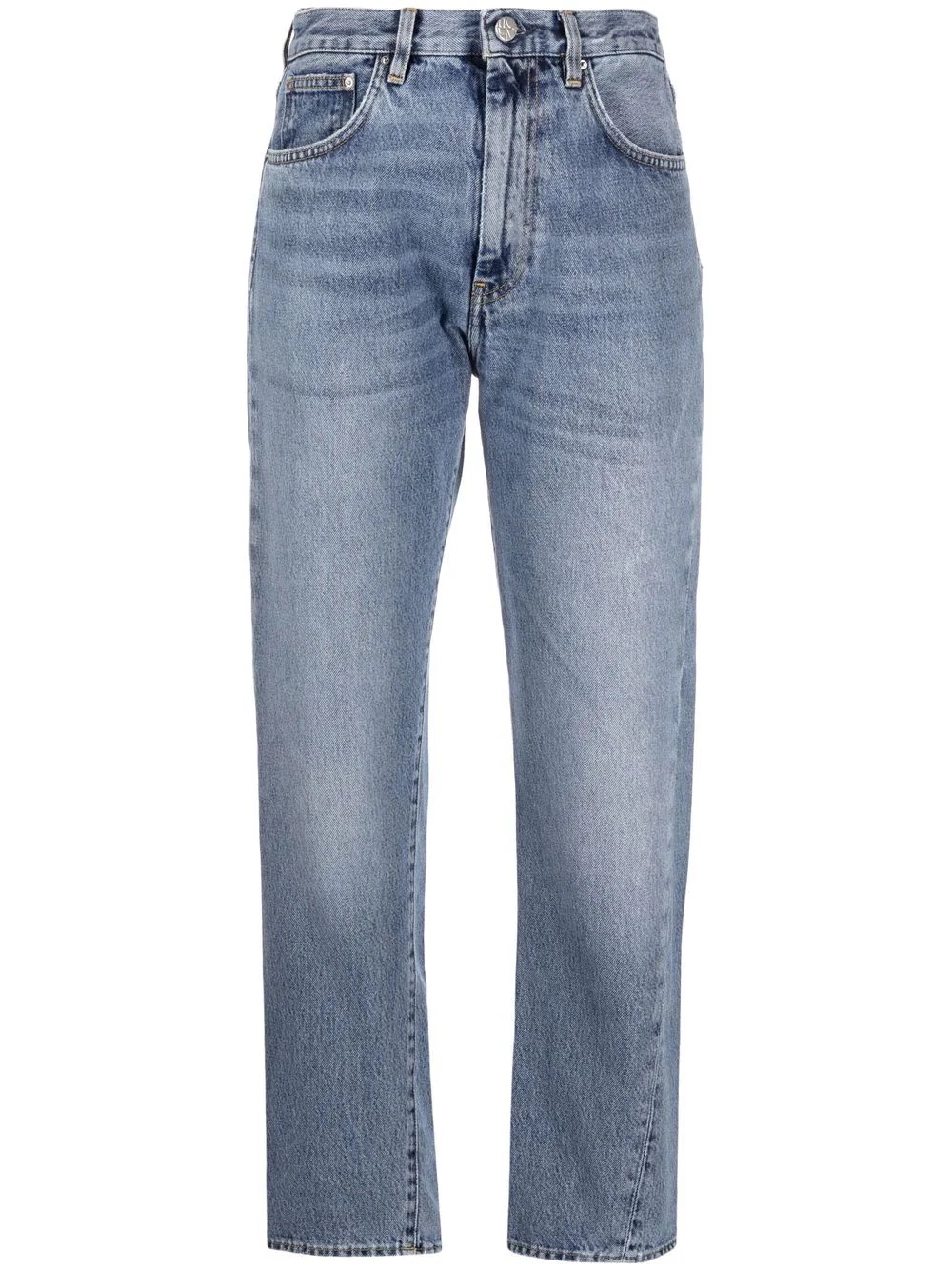 twisted-seam straight jeans - 1