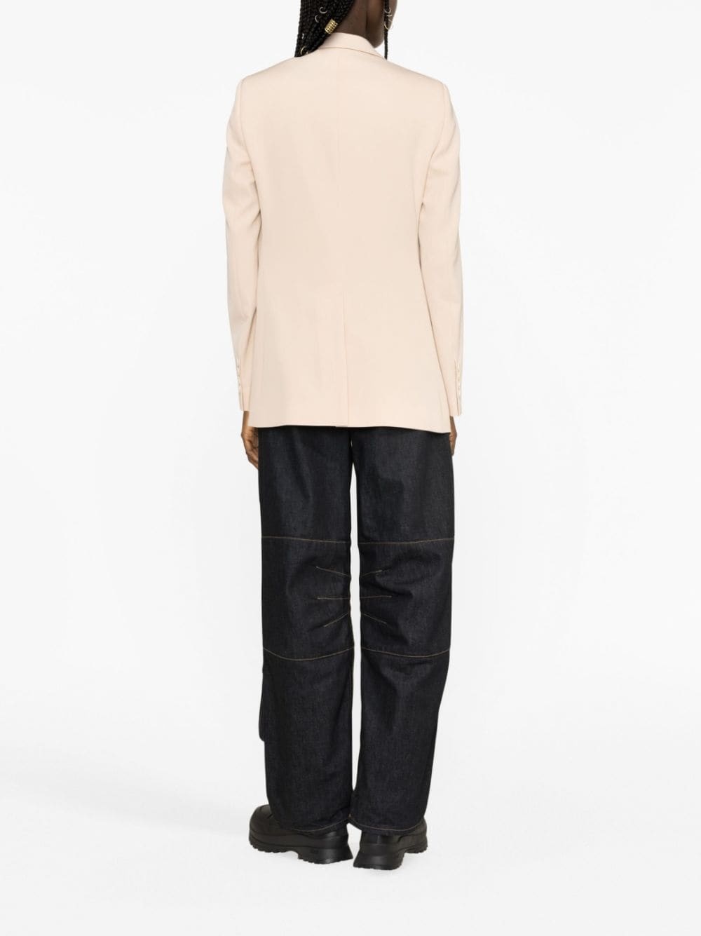single-breasted wool blazer - 3
