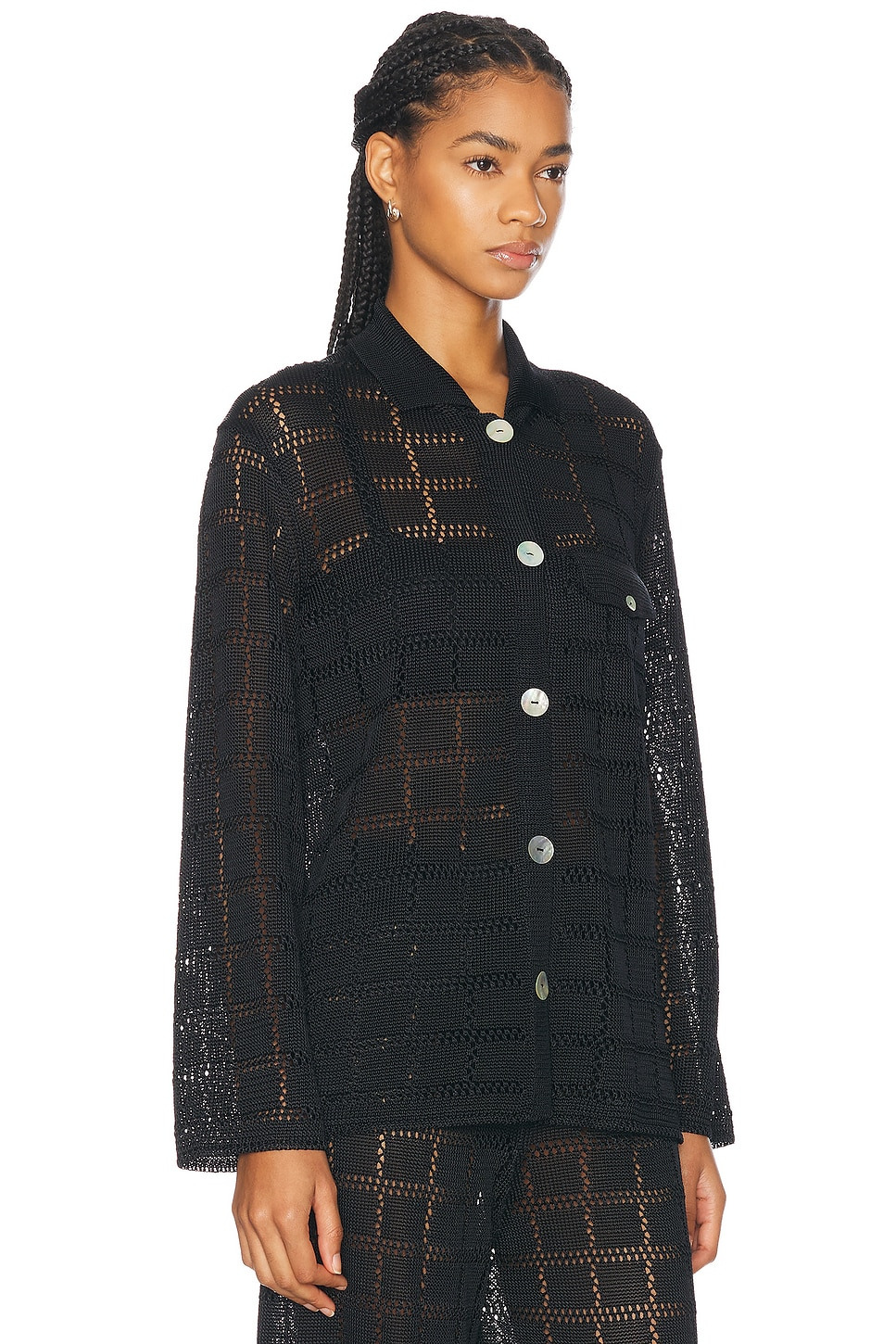 Long Sleeve Patchwork Shirt - 3