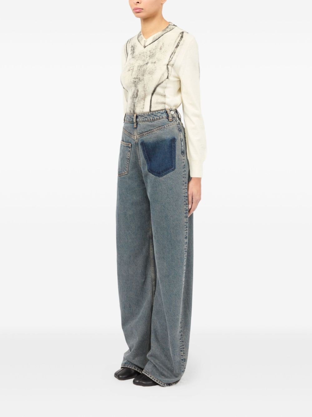 pocket-detail jeans - 4