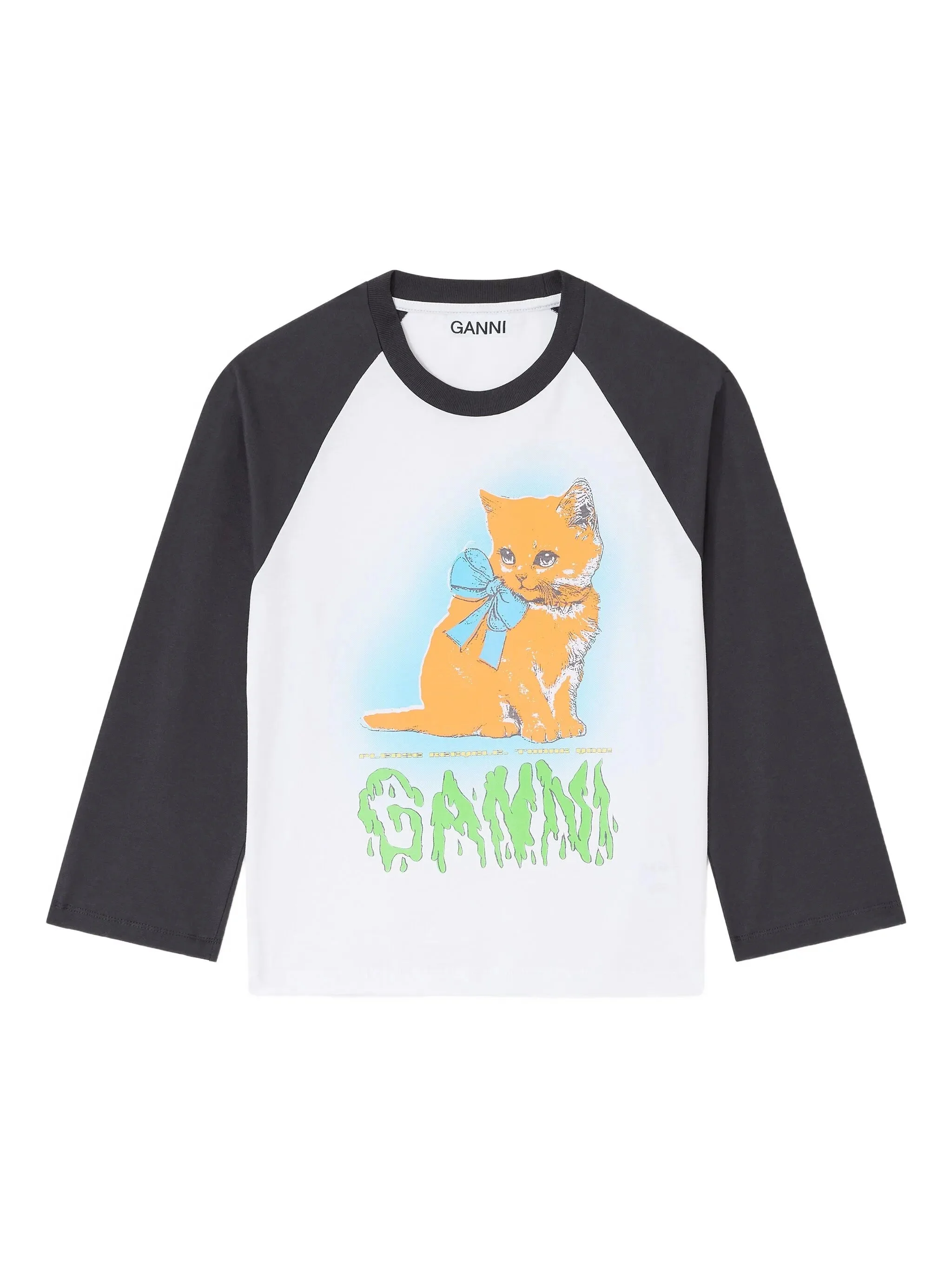 Kitty-print baseball top - 1