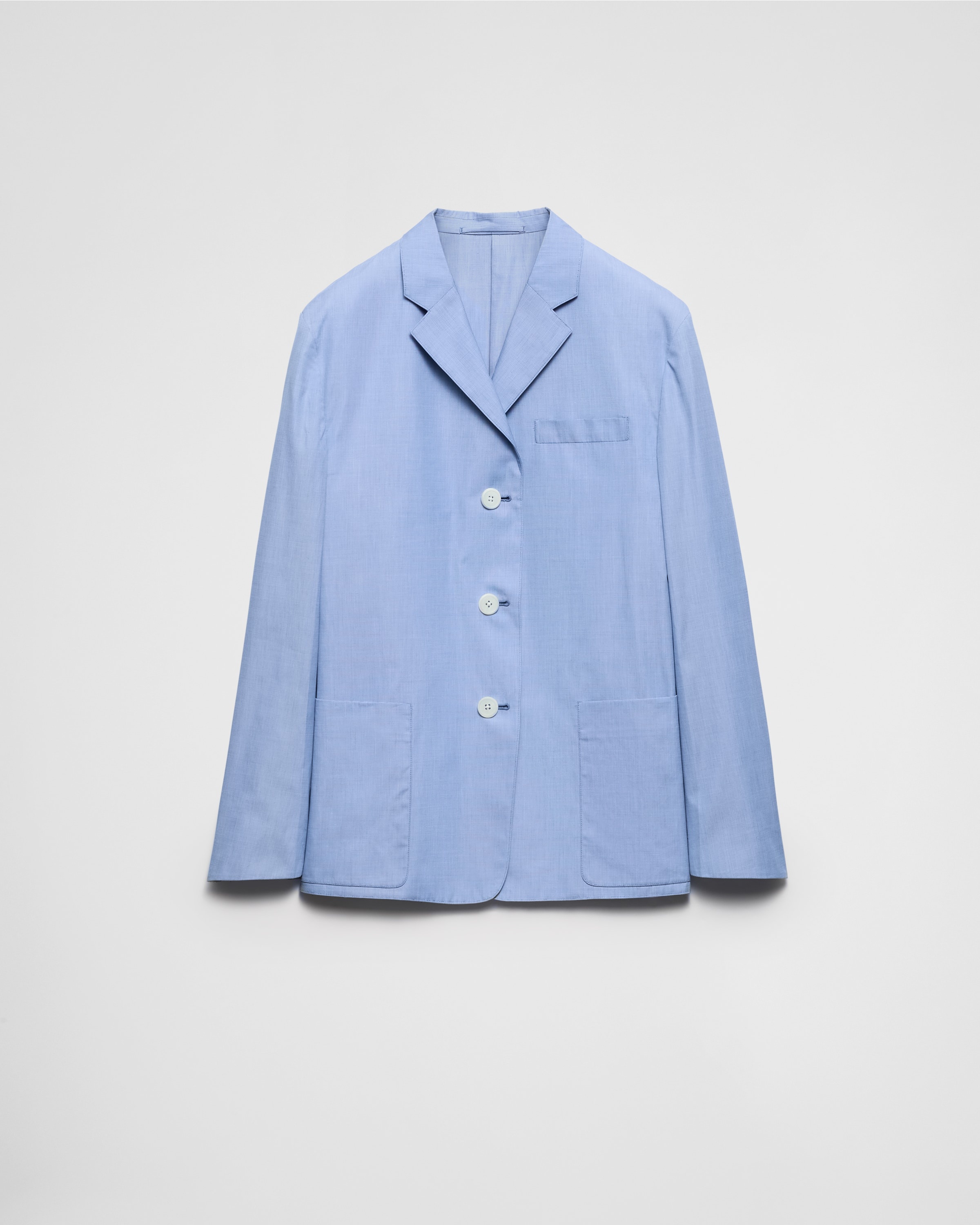 【プラダ・PRADA】Fil-a-fil single-breasted jacket Prada Fil-à-fil single-breasted jacket | REVERSIBLE