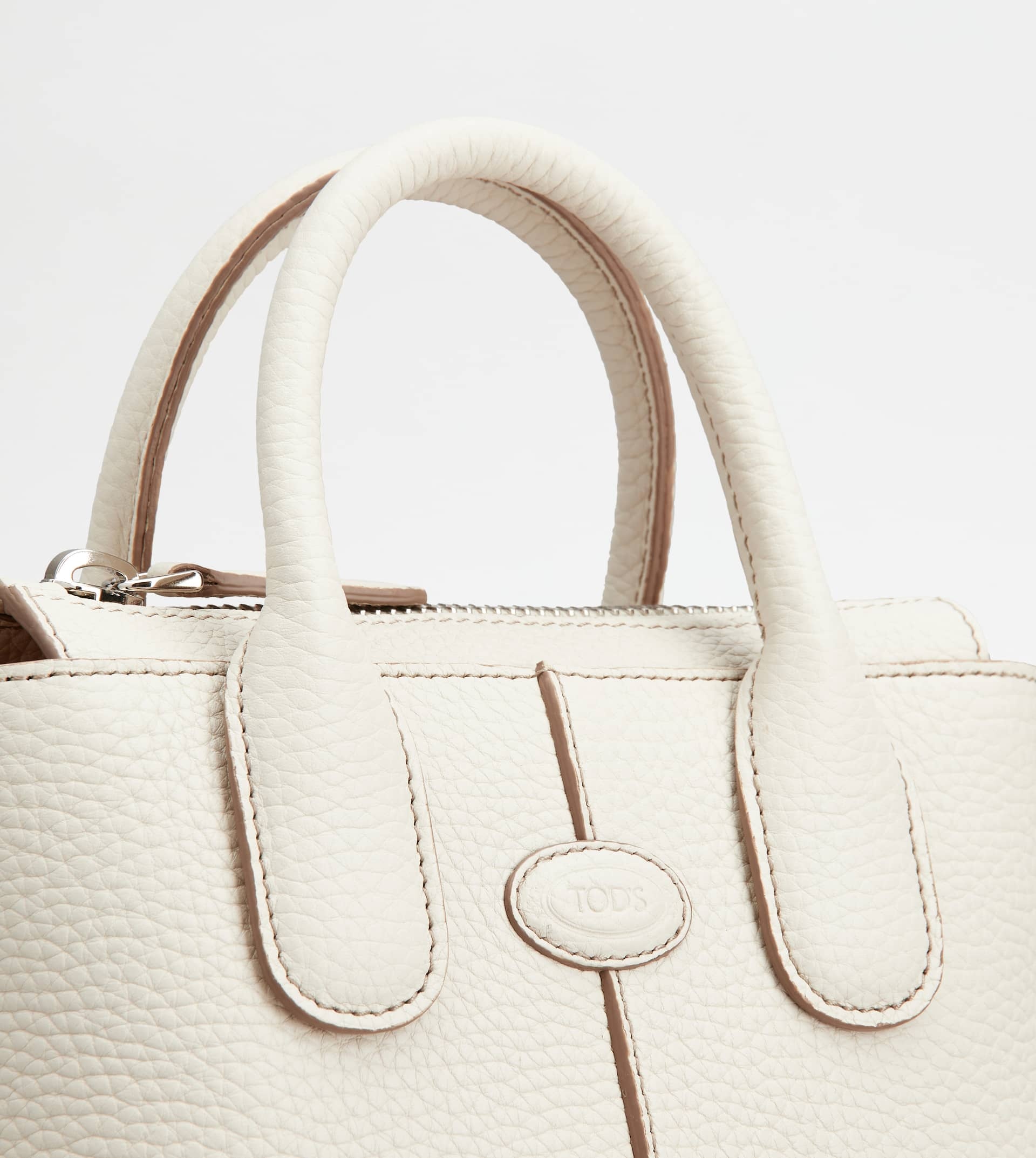 TOD'S DI BAG IN LEATHER MINI - OFF WHITE - 6