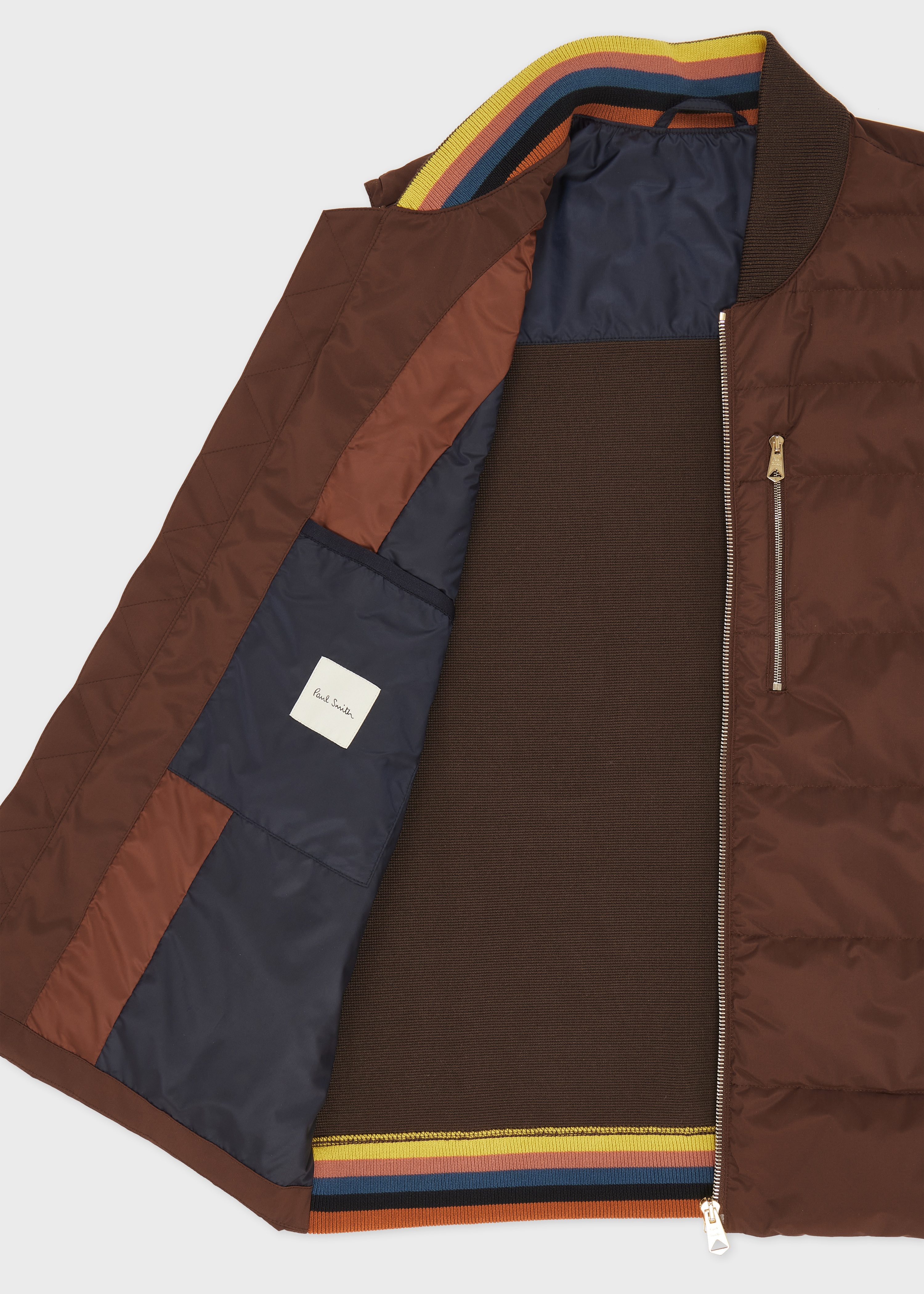 Brown Hybrid Down Gilet - 4
