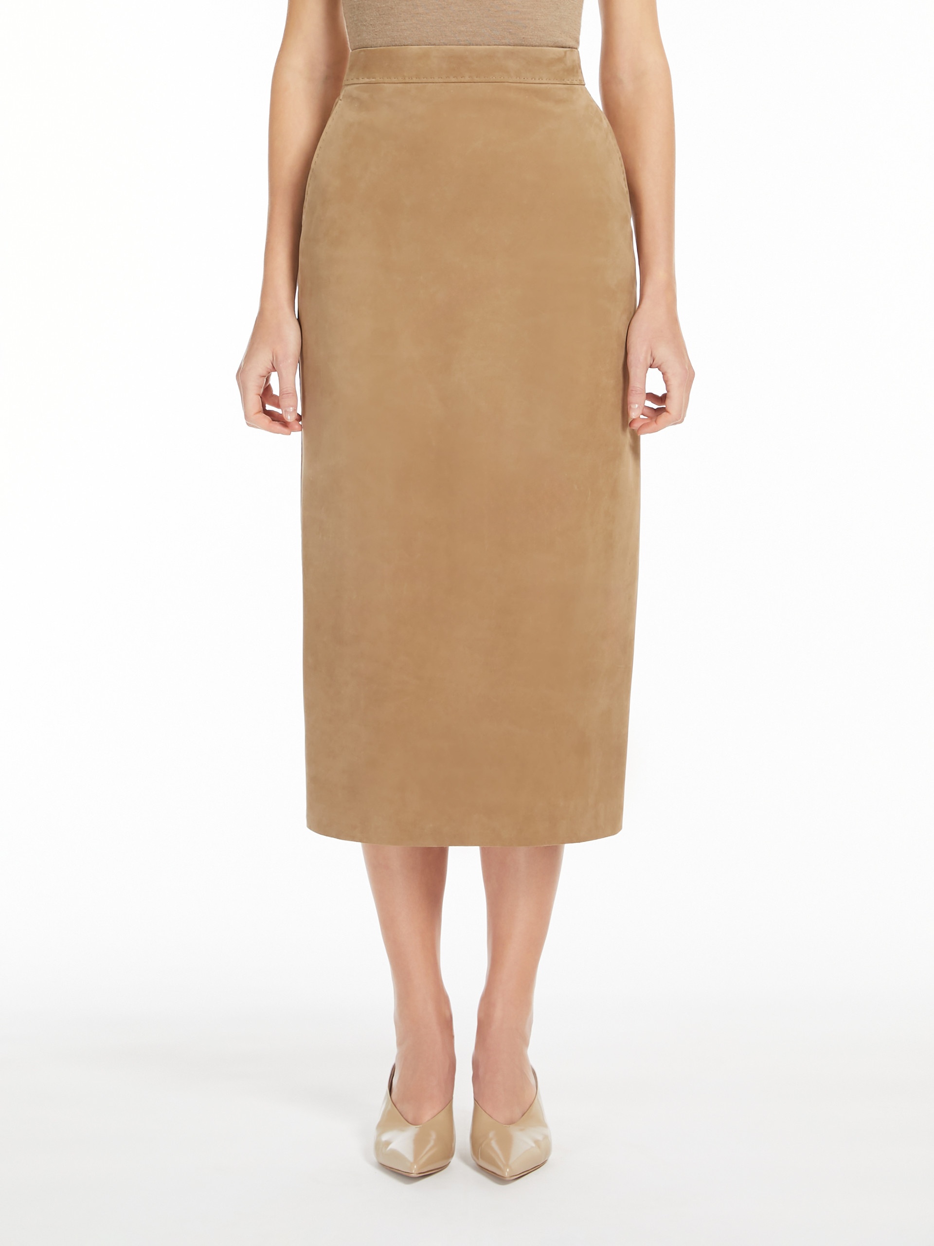 CALCIO Nubuck pencil skirt - 3