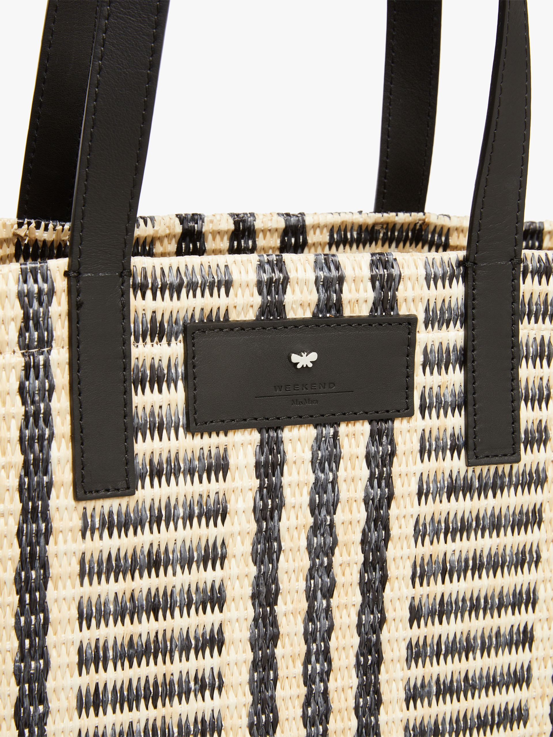 OTTANO Raffia-look jacquard shopping tote - 4