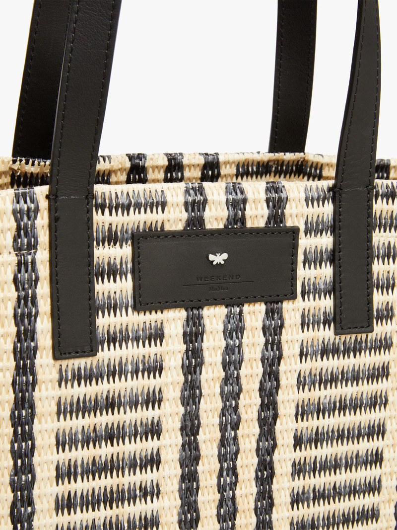 OTTANO Raffia-look jacquard shopping tote 4