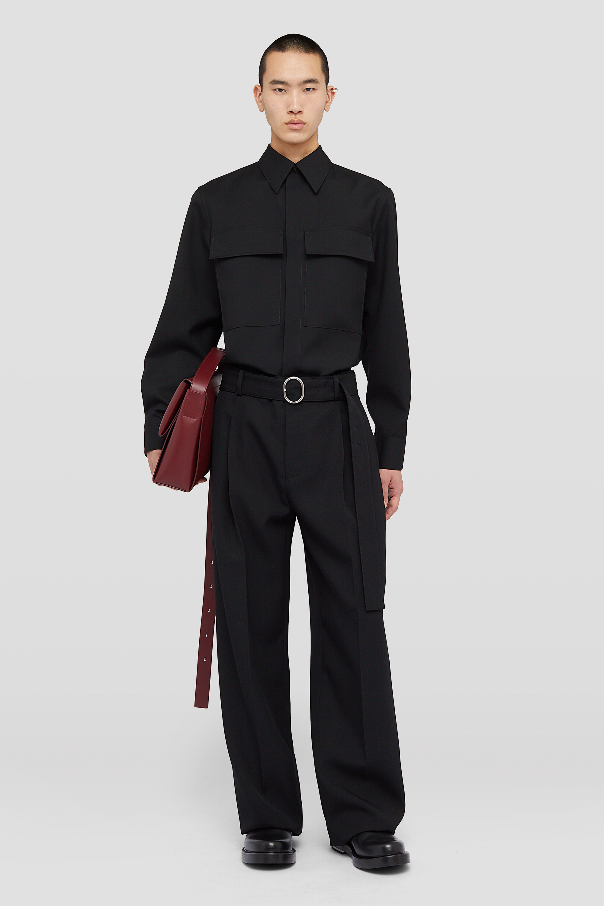 Lightweight Wool Gabardine Shirt - 2