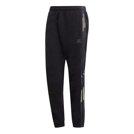 Men's adidas originals Camo Pants Side Elastic Waistband Sports Pants/Trousers/Joggers Black HF4878 - 1