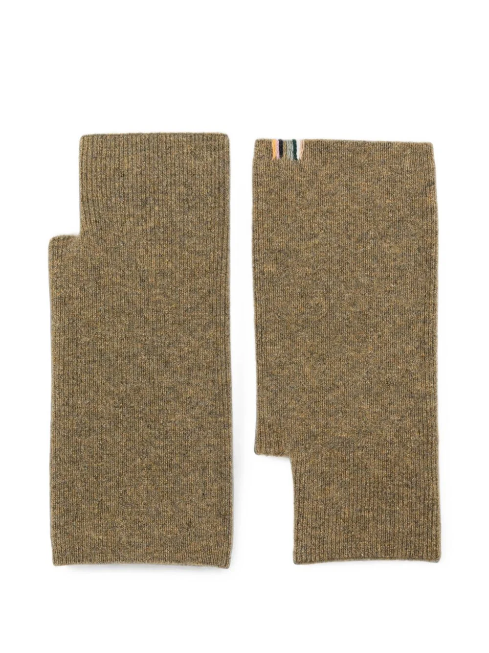 Moufle ribbed-knit fingerless gloves - 1
