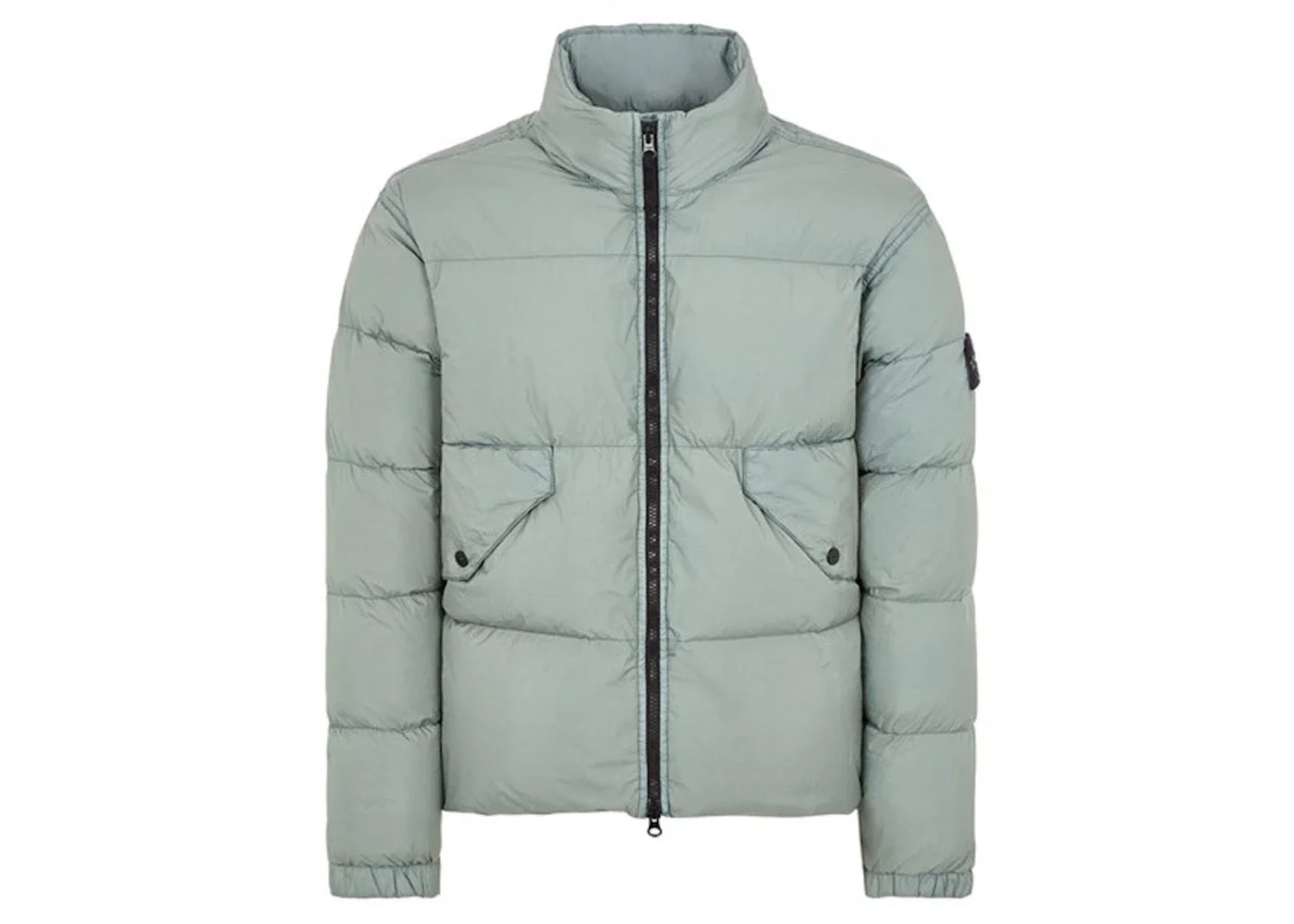 Stone Island Garment Dyed 40623 Crinkle Reps Recycled Nylon Jacket Sage Green - 1