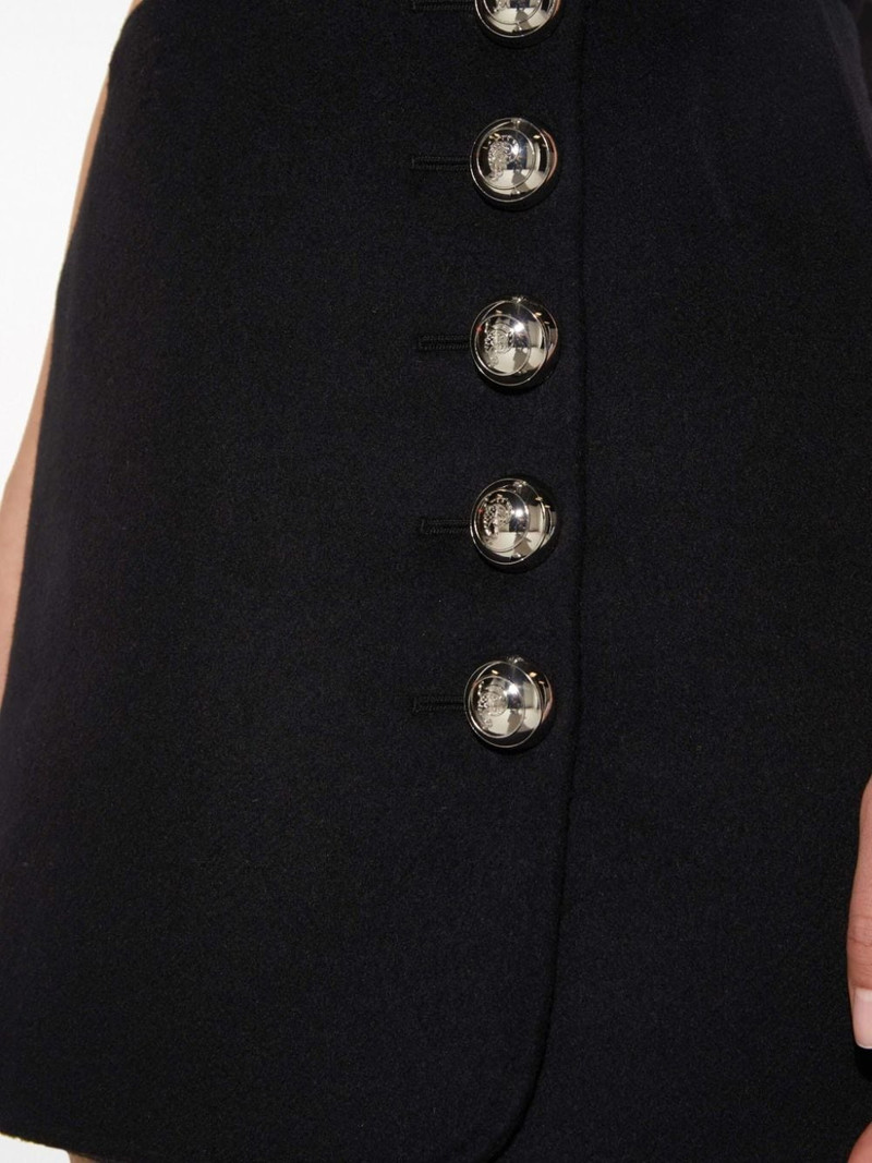 side-button fastening wool miniskirt 5