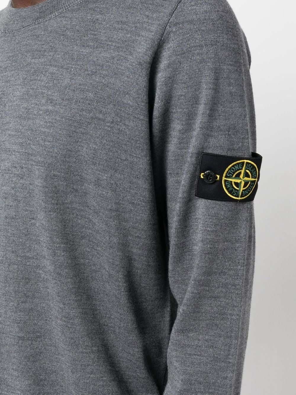 Compass logo-patch knitted jumper - 5