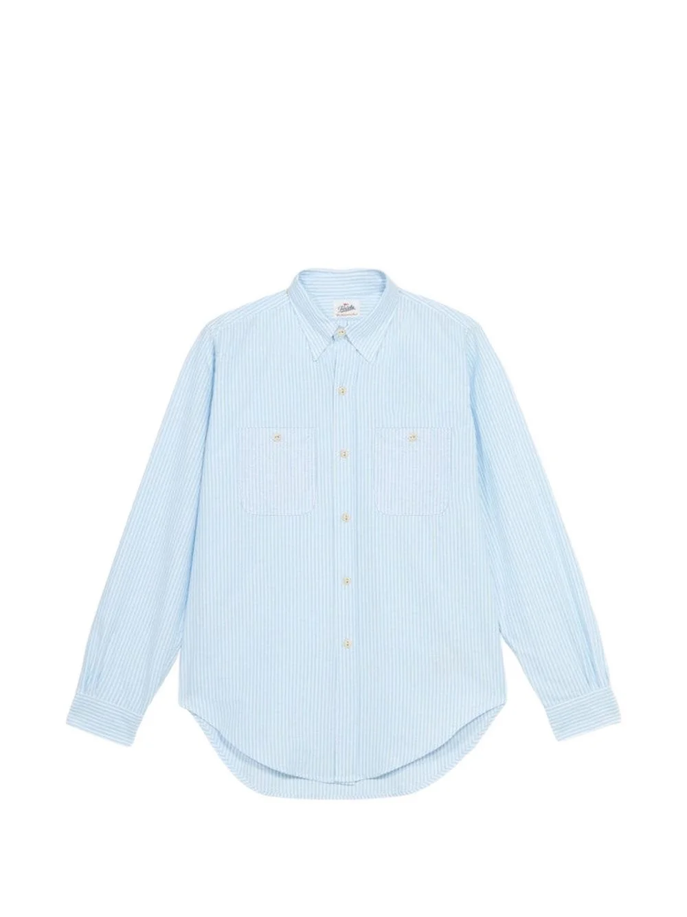 Work striped patch-pocket shirt - 1