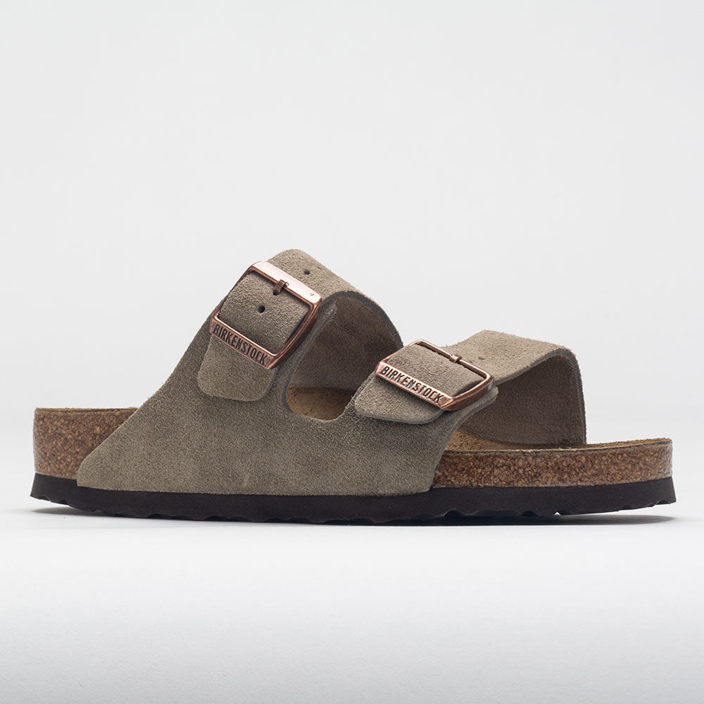 Birkenstock Arizona Suede Leather Narrow Unisex Taupe - 5