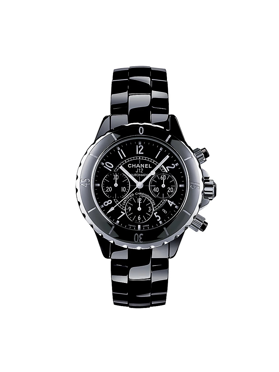 H0940 J12 Chronograph ceramic and stainless-steel automatic watch - 1