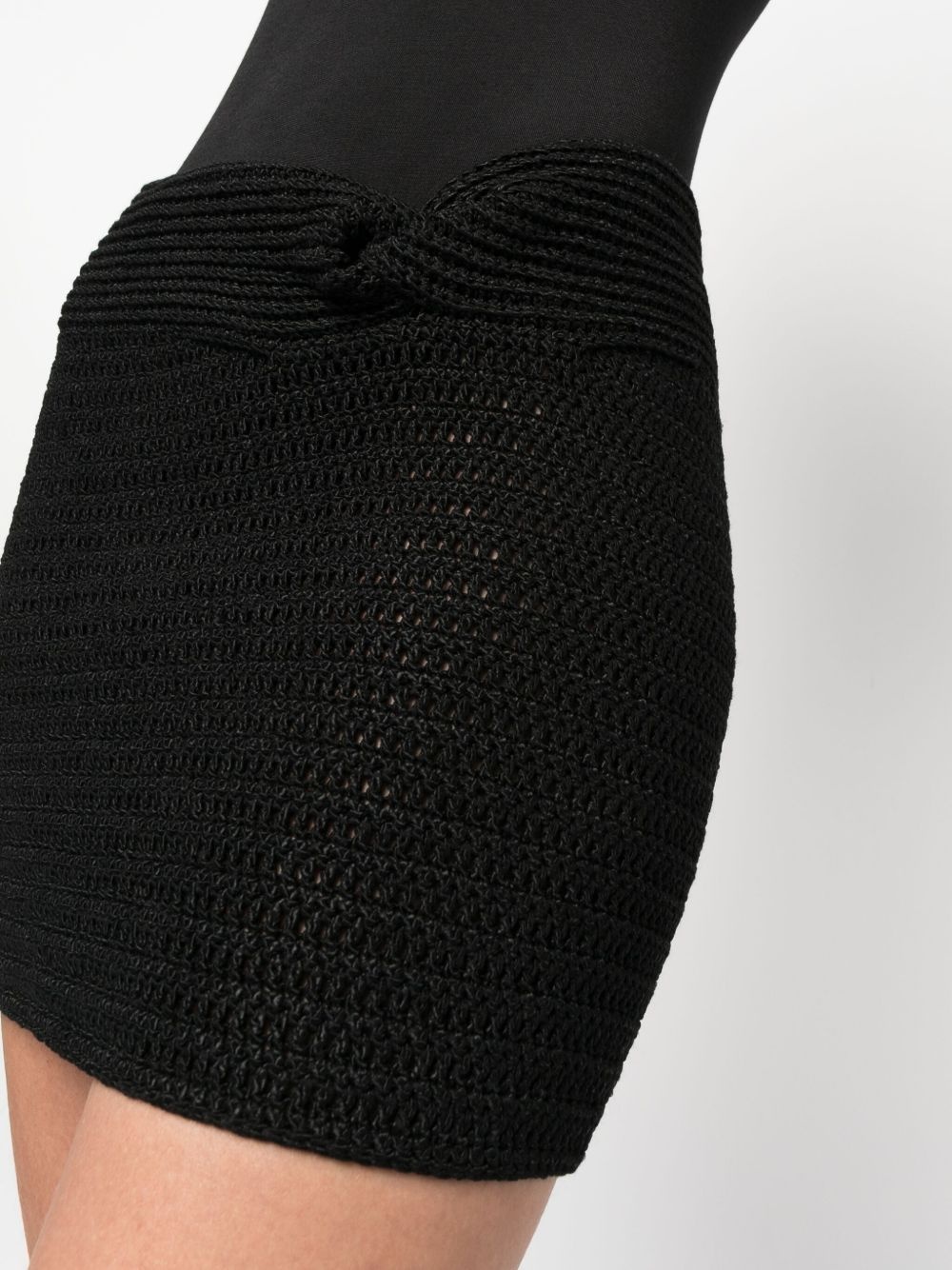 Kaukaz knot-detail knitted miniskirt - 5