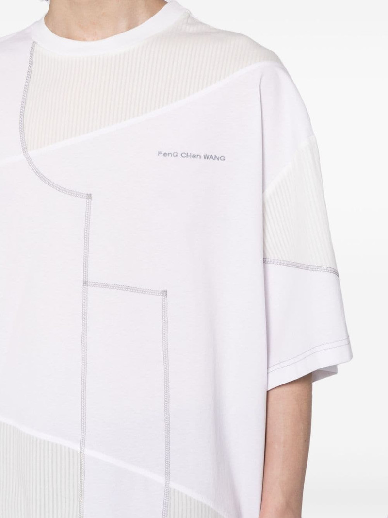 panelled cotton T-shirt 5