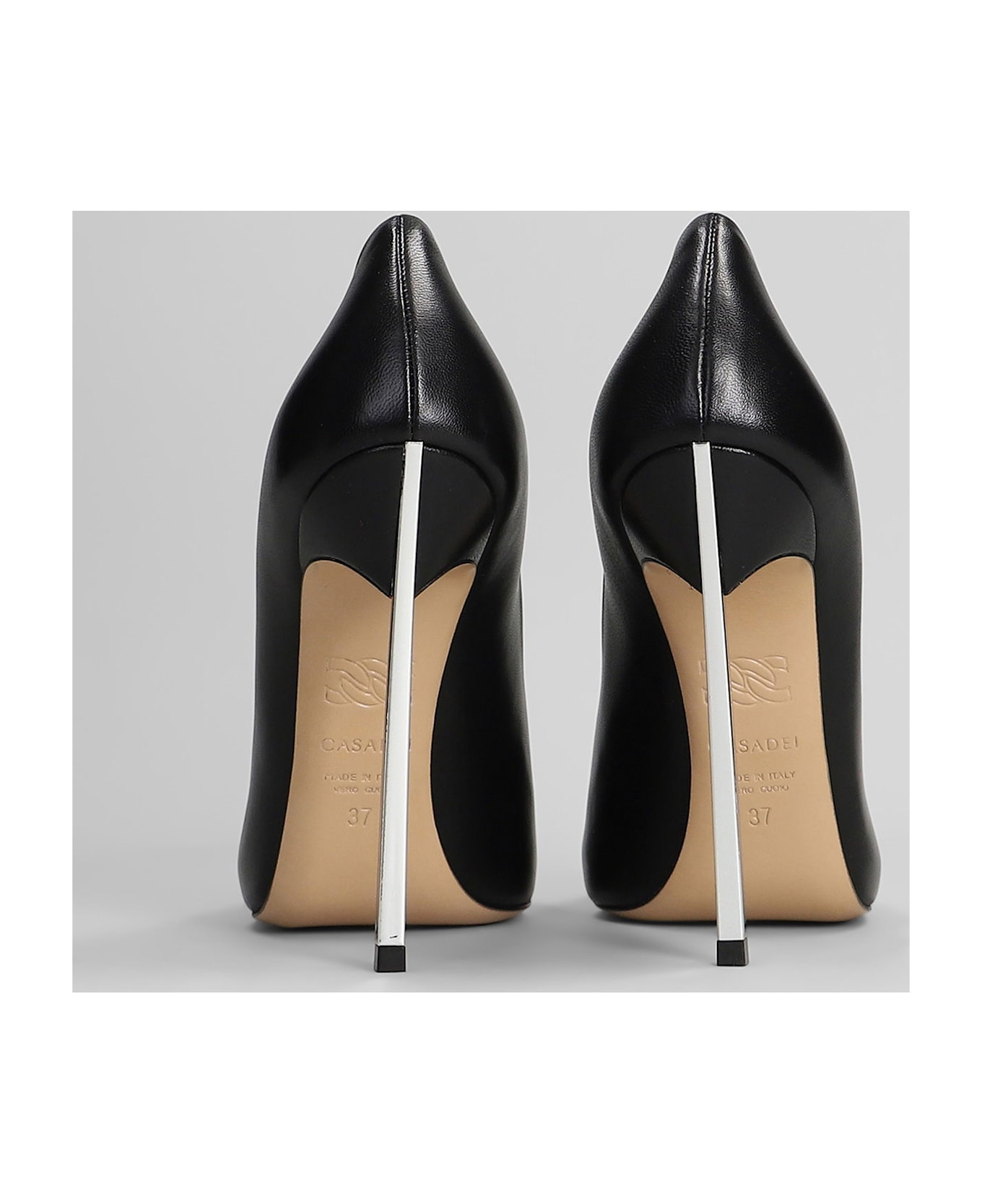 Blade Pumps In Black Leather - 4