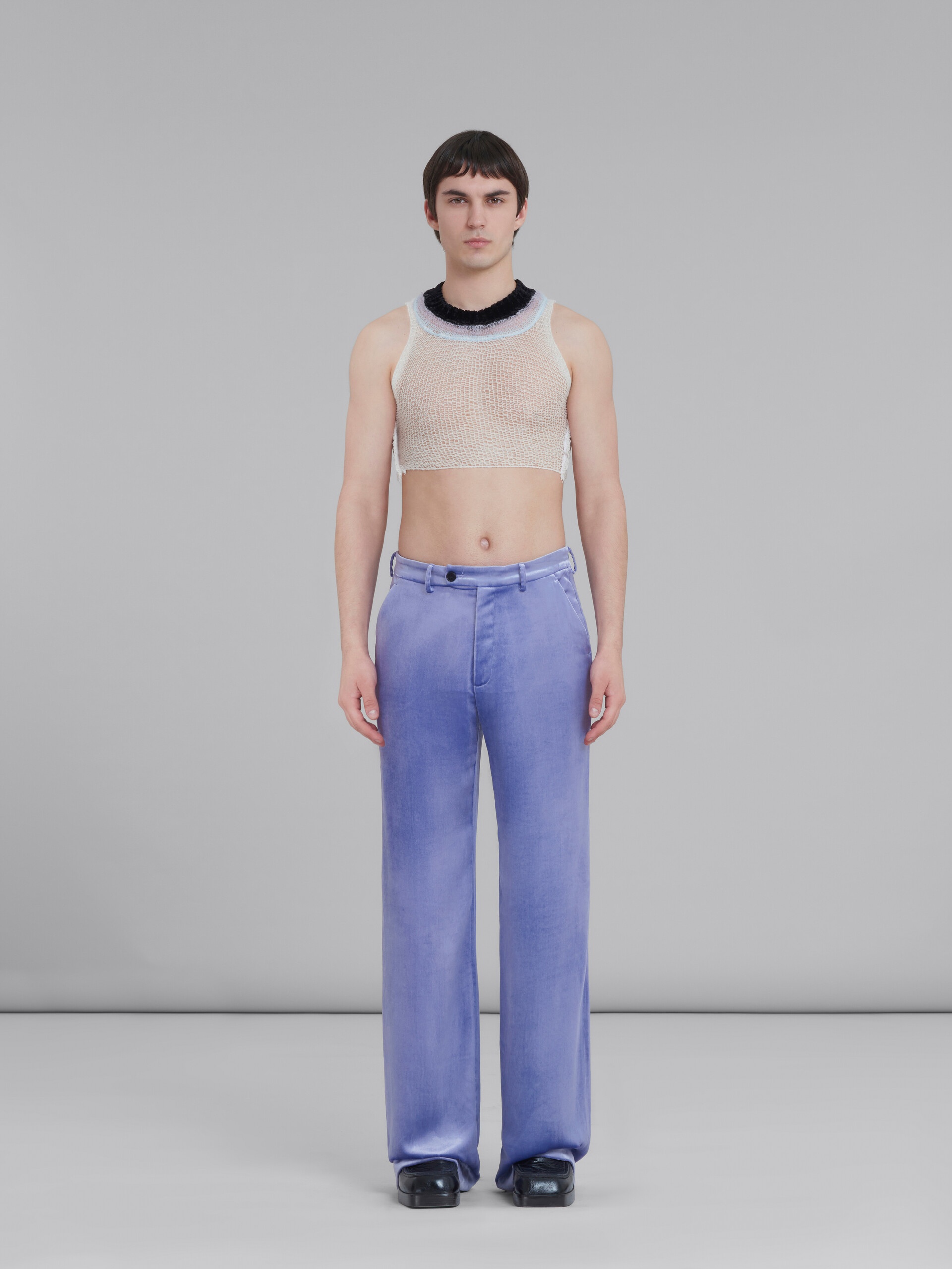 PURPLE VELVET TROUSERS - 2