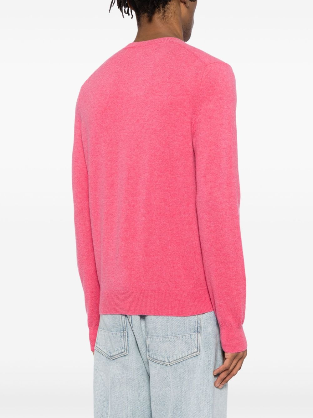heart-patch wool cardigan - 5