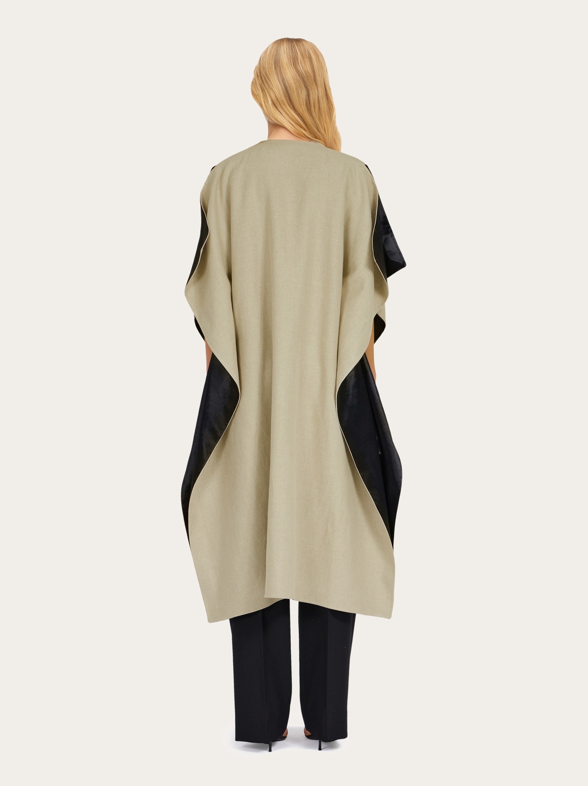 Two tone layered cape - 4