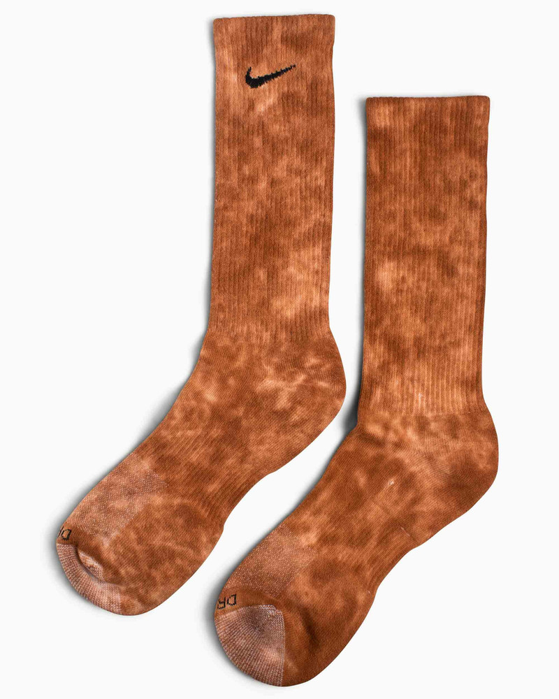 Everyday Plus Cushioned Tie-Dye Crew Socks Brown (2 Pack) 3