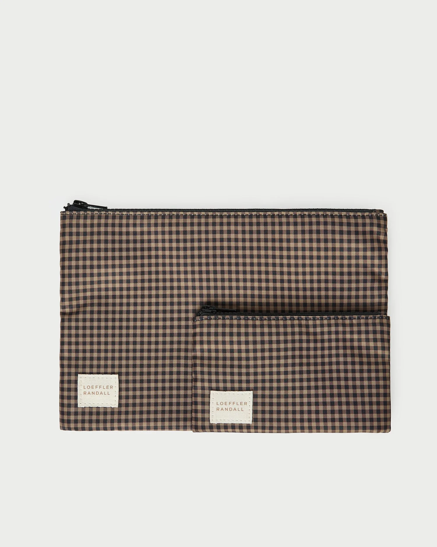 Tracy Brown/Black Check Pouch Set - 1