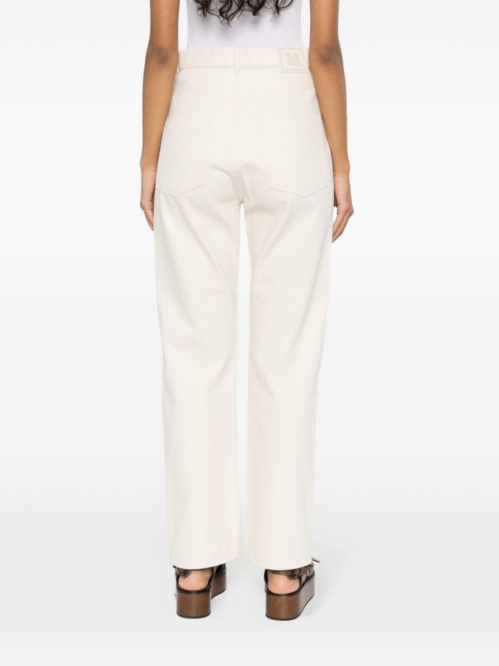 high-waist straight-leg trousers - 4