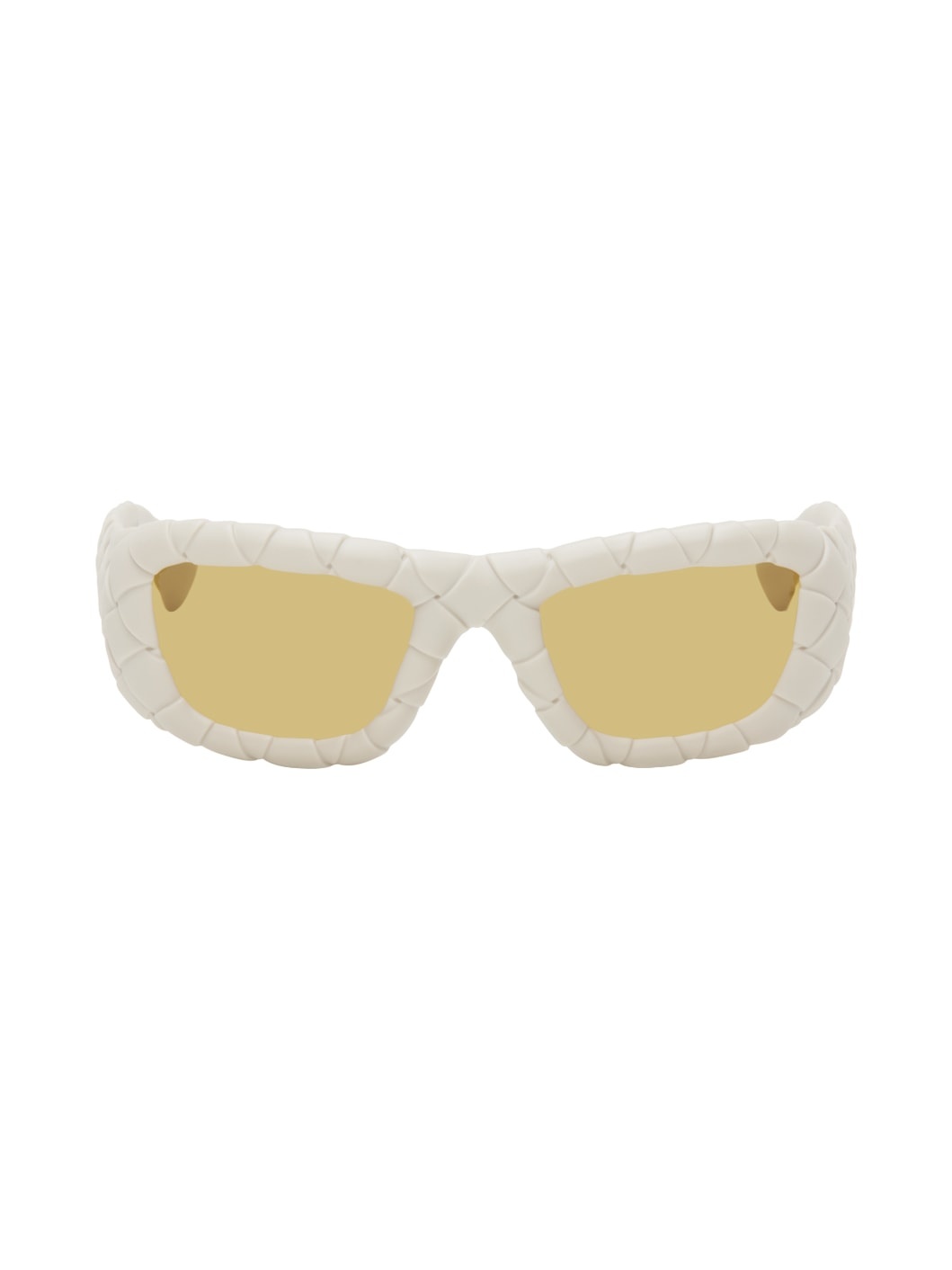 White Intrecciato Sunglasses - 1