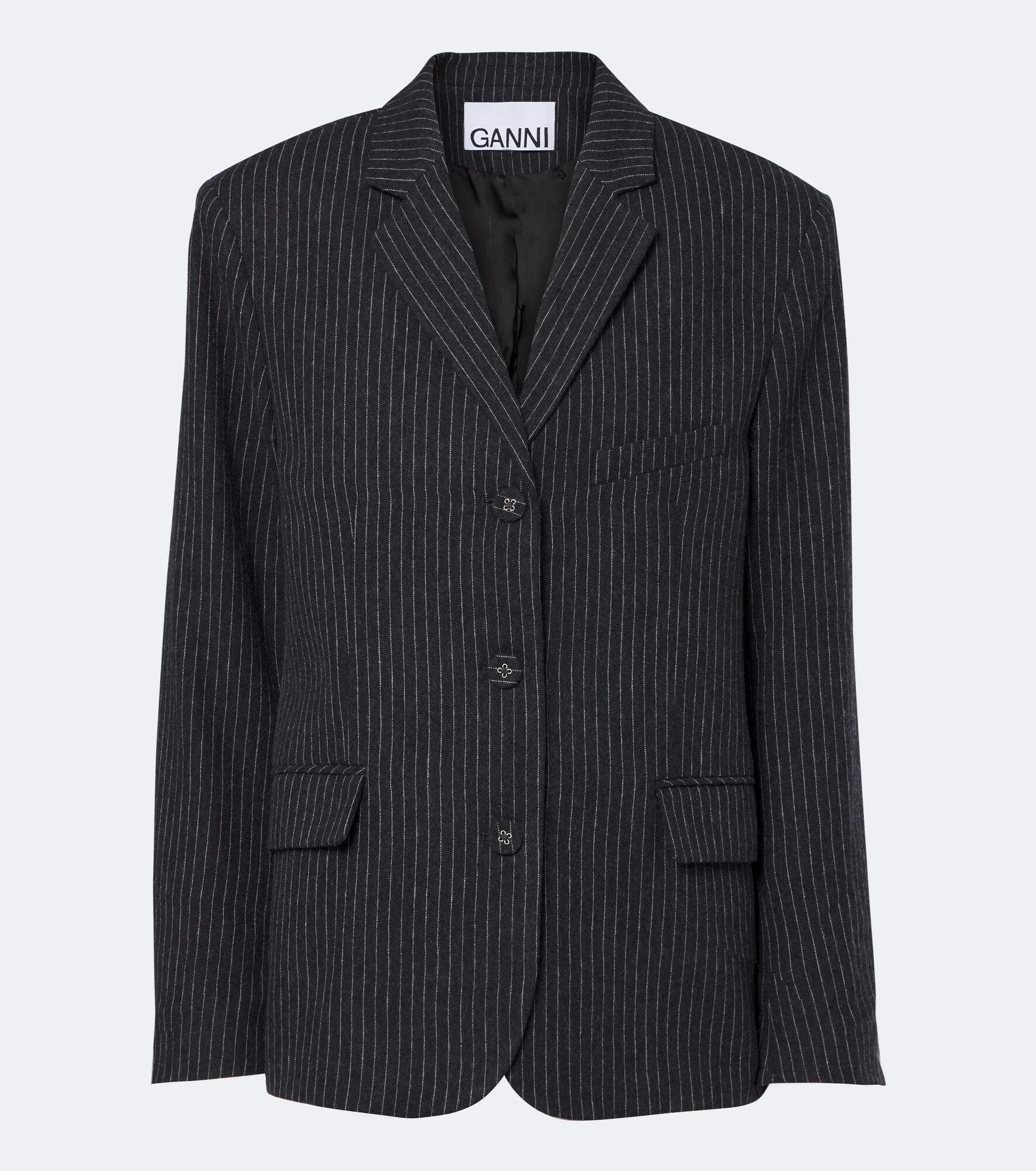 Pinstripe flannel blazer - 1