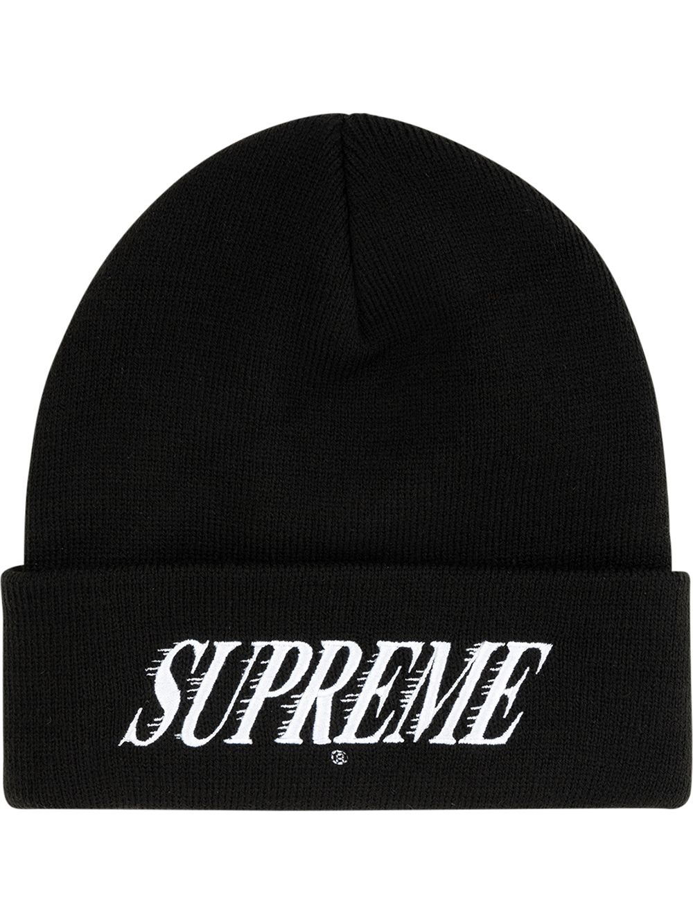 Crossover embroidered-logo cotton beanie - 2