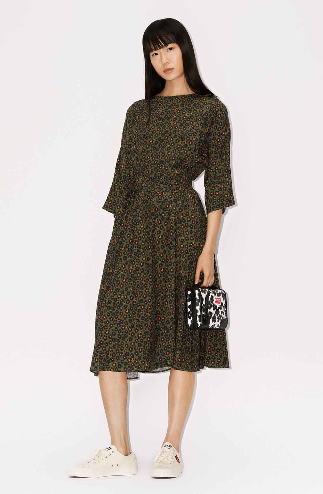 'Hana Leopard' midi dress - 2