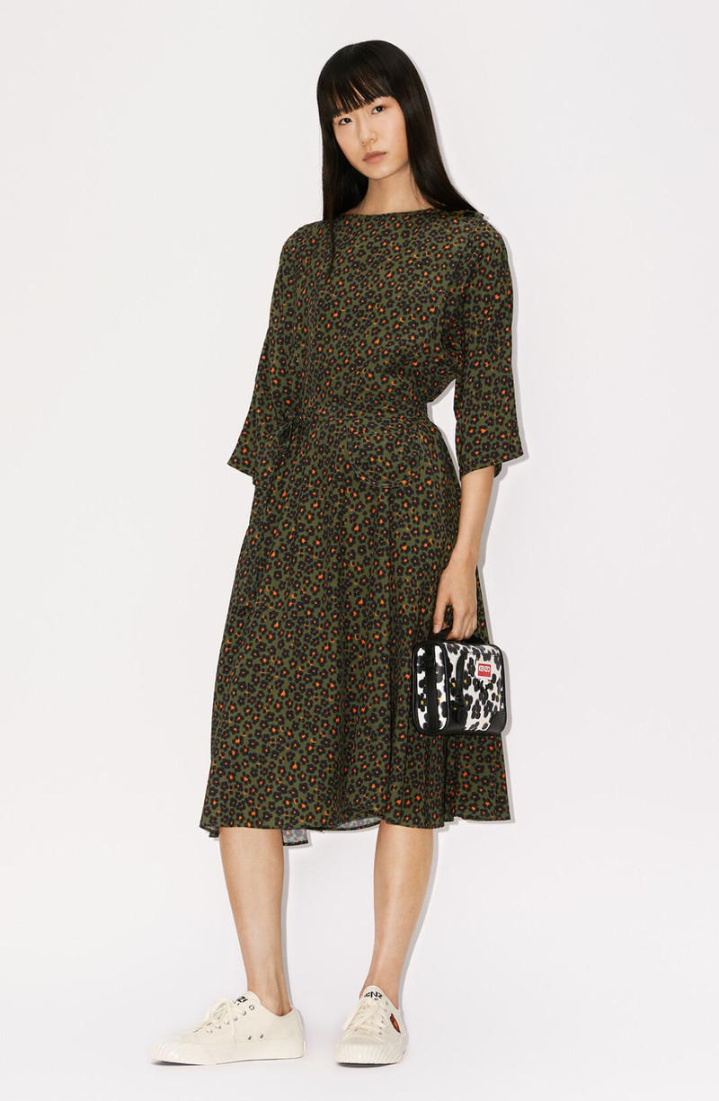 KENZO 'Hana Leopard' midi dress outlook
