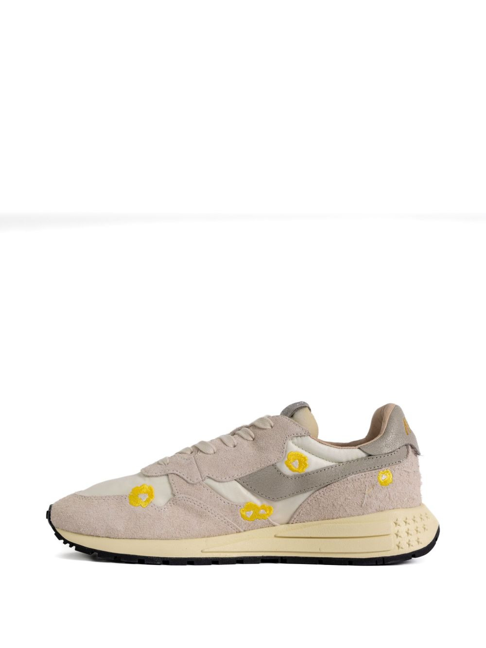 floral-embroidery low-top sneakers - 3
