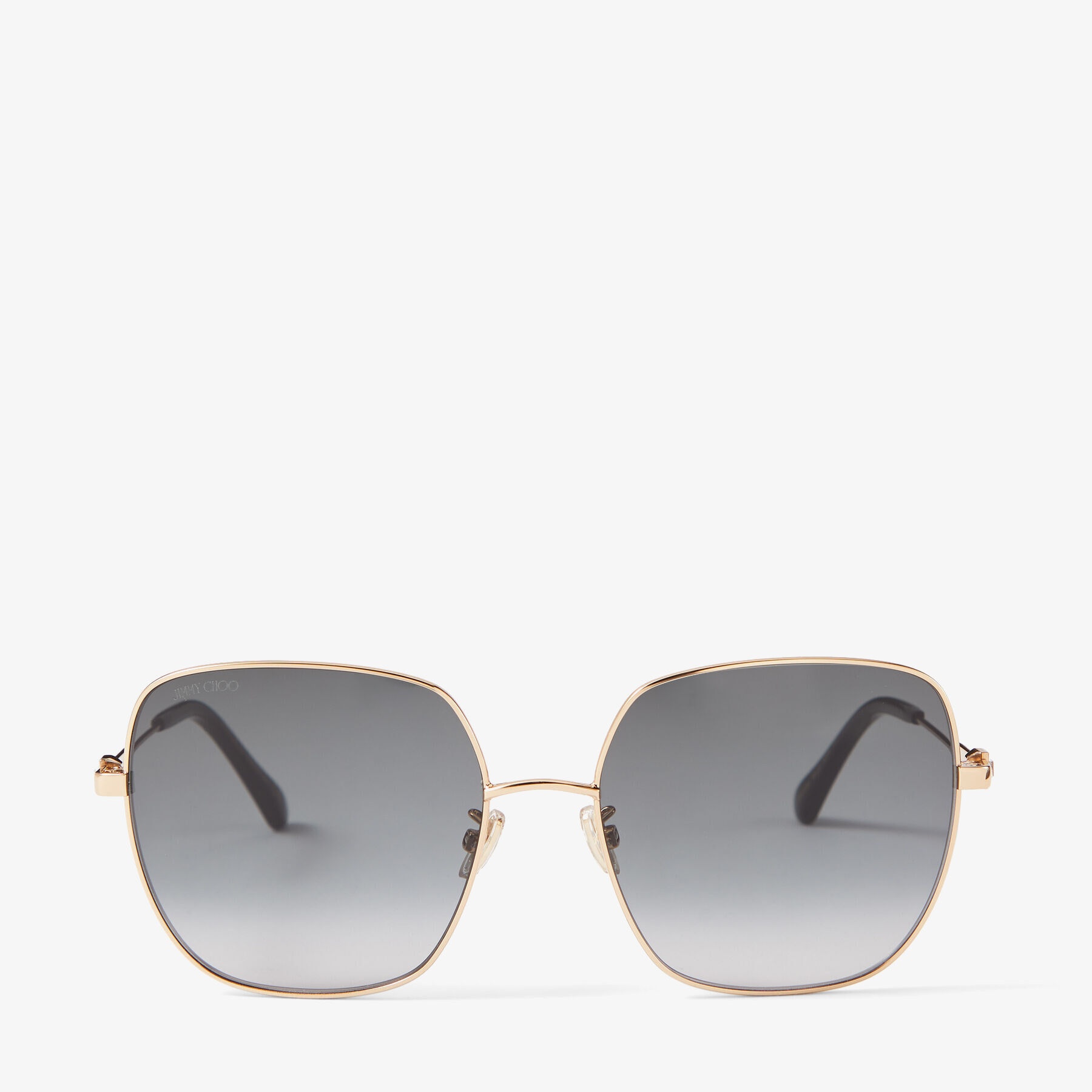 Kori
Rose Gold Square-Frame Sunglasses with Swarovski Crystal Embellishment - 1