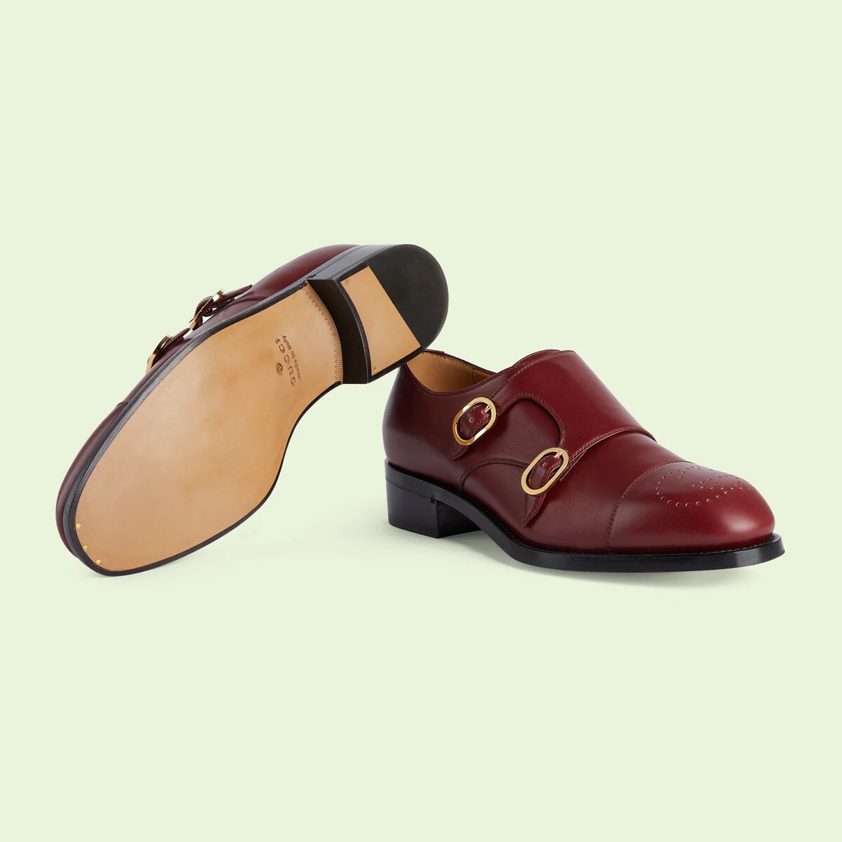 Men's buckle shoes with brogue detail - 5