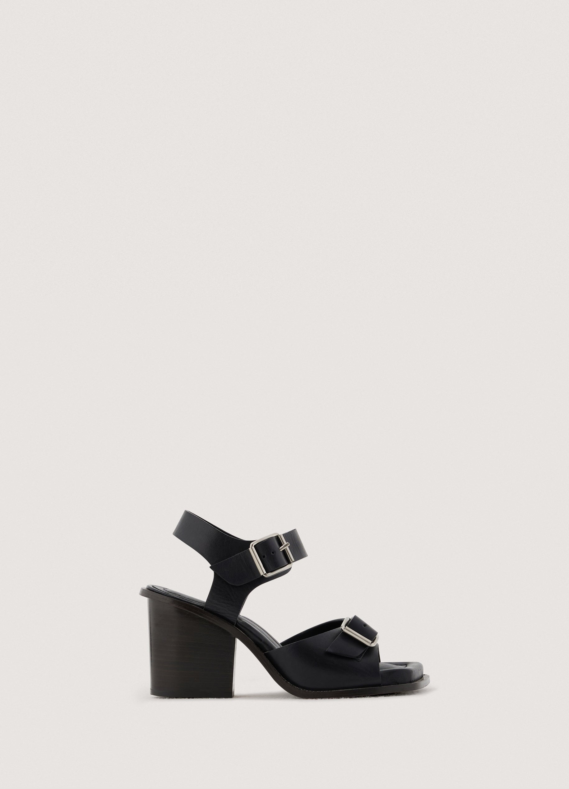 Lemaire SQUARE HEELED SANDALS WITH STRAPS 80 | REVERSIBLE