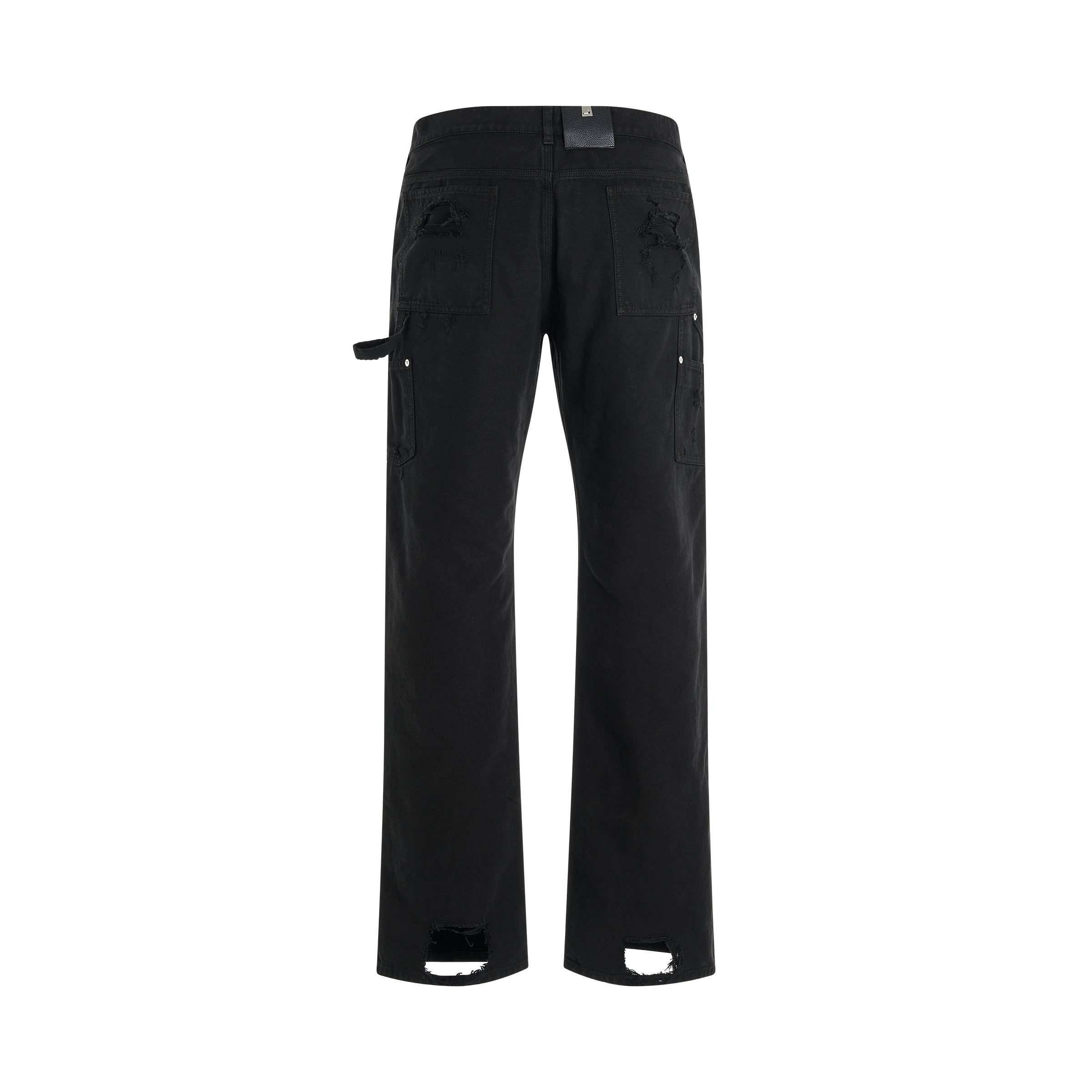 1017 ALYX 9SM Destroyed Carpenter Pants in Washed Black