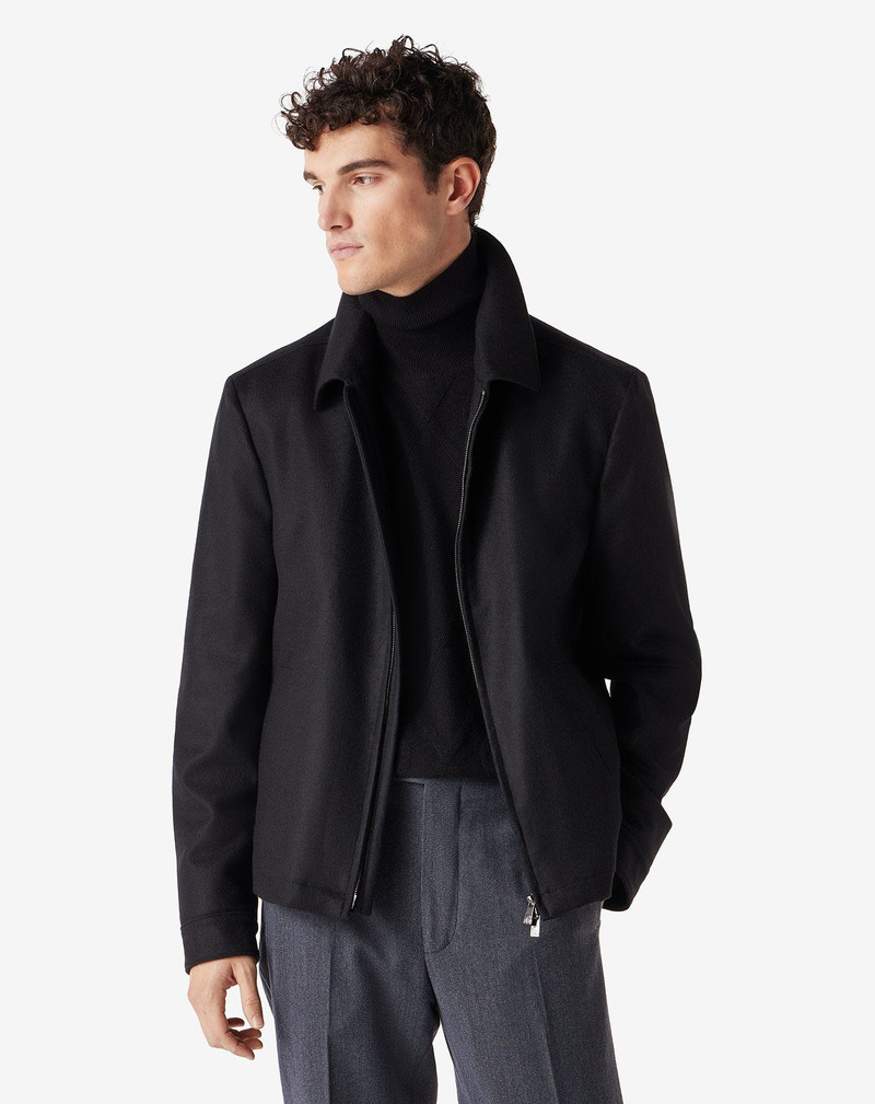 CORNELIANI Black stretch cashmere jacket outlook