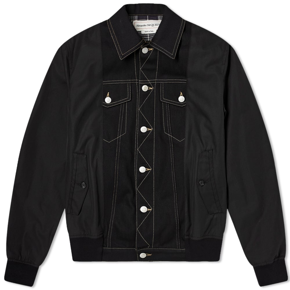 Alexander McQueen Hybrid Bomber Denim Jacket - 1