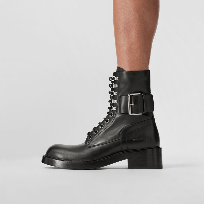 Strap Detail Leather Ankle Boots 3